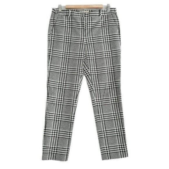 MICHAEL Michael Kors Black and White Plaid Cropped Pants - Picture 4 of 13